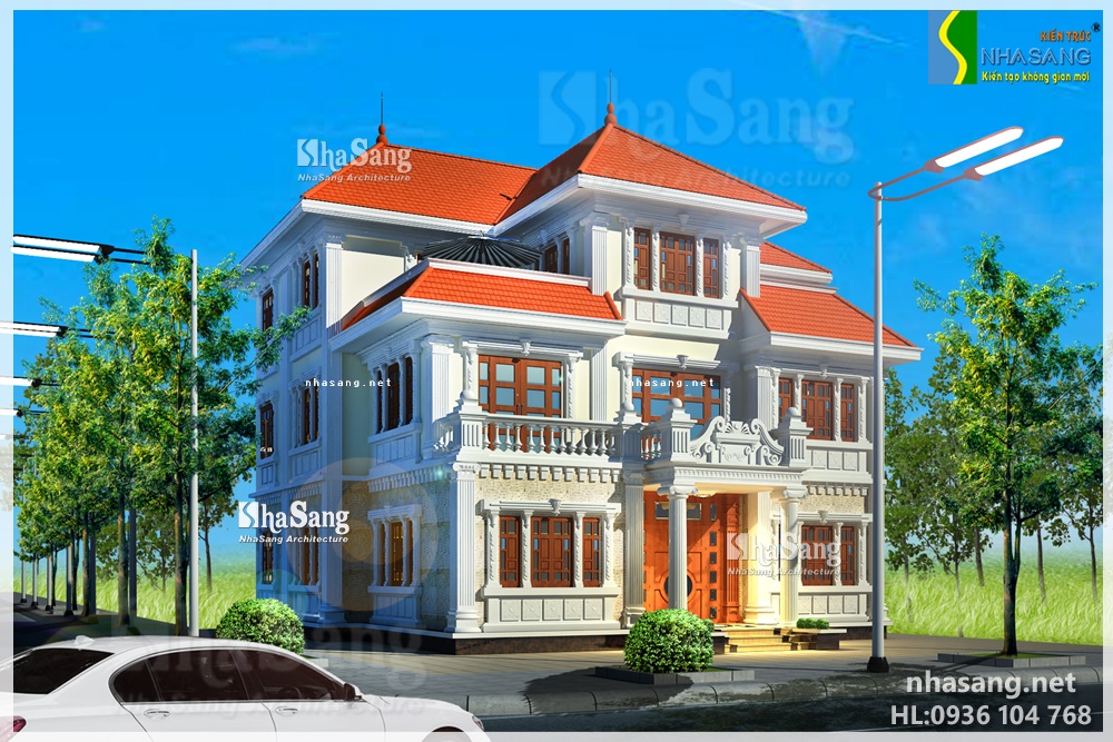 mẫu thiết kế nhà biệt thự 2-3 tầng đẹp đẹp tân cổ điển